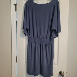 WHBM Kimono Style Dress w/Smocked waist, True Indigo, Sz XL